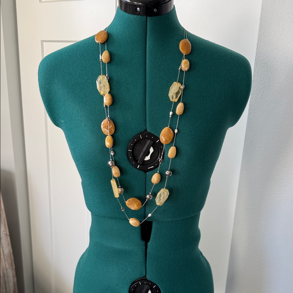 The Limited Amber And Citrine Necklace 10$